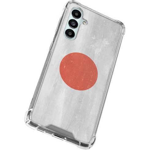Japanese Flag Distressed Galaxy A16 5G Clear Case